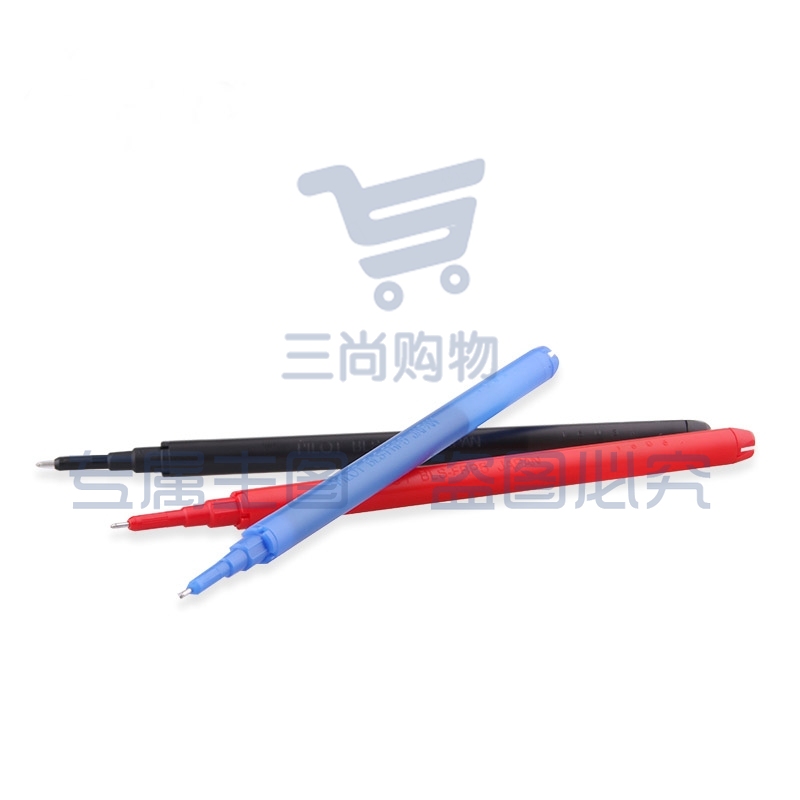 百乐（PILOT）可擦中性笔替芯热可擦针管水笔芯 蓝色 0.5mm 12支装 BLS-FRP5-L