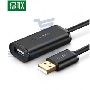 绿联 UGREEN US121 USB2.0延长线 公对母数据线 带信号放大器远距离传输加长线 5米    bwsj-2022080724002