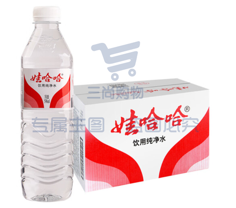 waha纯净水596ml*24瓶  单位：箱