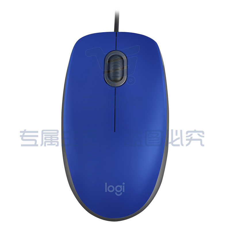 罗技（Logitech）M110 有线静音鼠标 台式机笔记本有线鼠标 家用办公USB静音鼠标 M110有线静音鼠标 蓝色