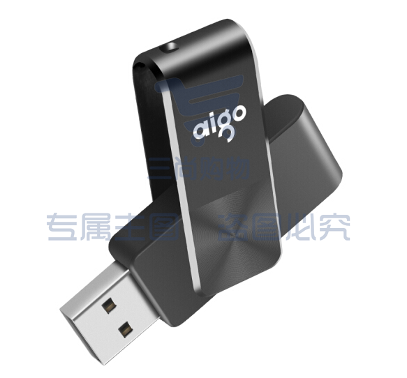 爱国者（aigo）32GB优盘U盘 USB2.0 U盘 U266迷你款 黑色 简约可侧旋转金属商务U盘 旋转防护CD纹防滑设计U盘  SKU：TK32460