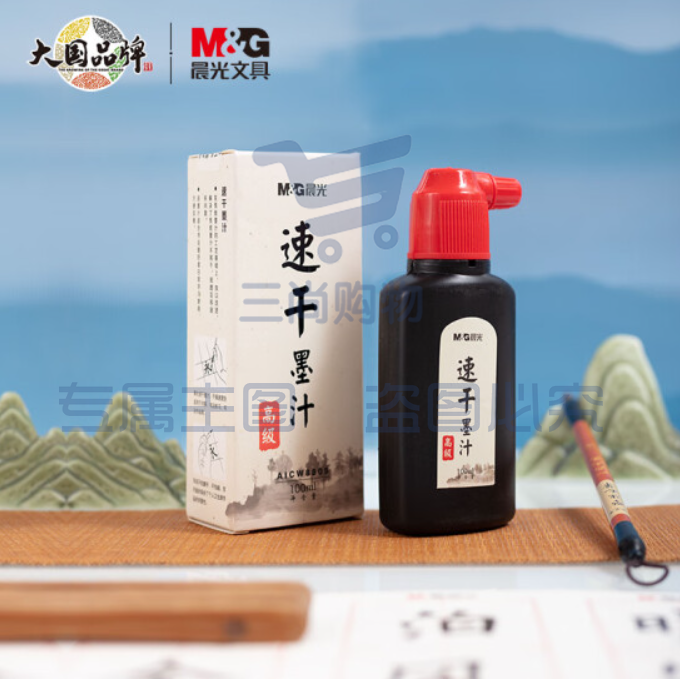 晨光(M&G)文具100ml高级速干墨汁 创作墨汁 文房四宝学生书法绘画墨水 单瓶装AICW8805