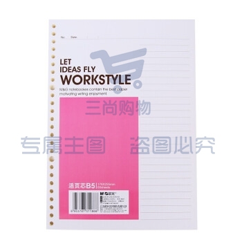 晨光(M&G)APY9E457经典办公活页本芯替换本芯颜色随机*1本装 B5/60页26孔 XH.651