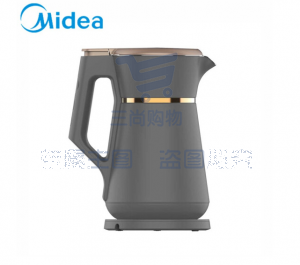 美的 Midea MK-SH15P509快速电热水壶 304不锈钢双层防烫