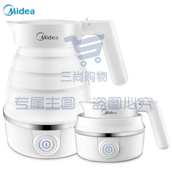 美的 (Midea)电水壶 食品级硅胶 折叠水壶 烧水壶 电热水壶 旅行携带 智能防干烧 MK-SH06Simple101