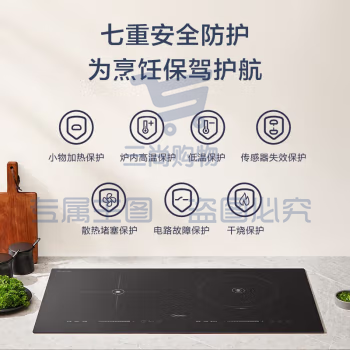 美的(Midea)电磁炉双灶   电磁灶嵌入式家用电灶台式电陶炉双头镶嵌式不挑锅电磁灶MC-DZE3551