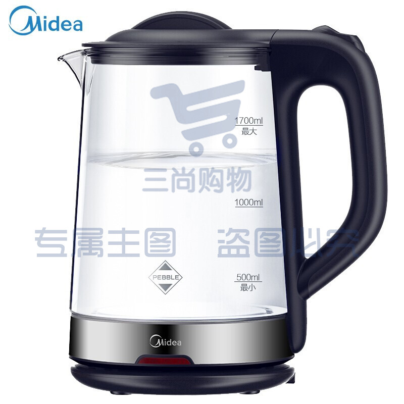 美的(Midea) 电水壶  '高硼硅玻璃 1.7L MK-GJ1702  TJRRSFYJD202302071037534