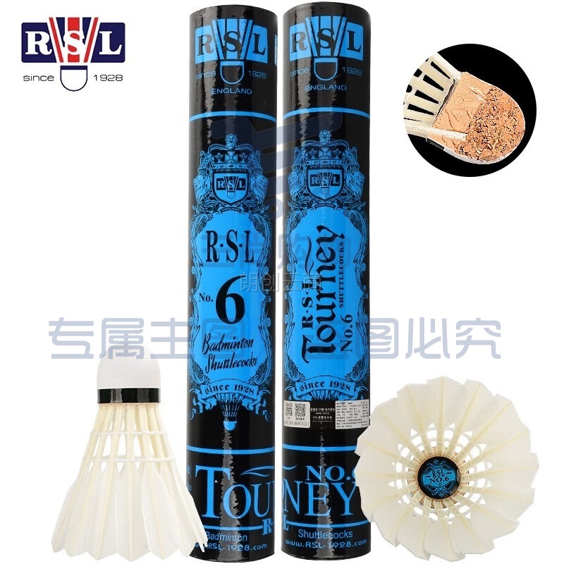 亚狮龙（RSL）训练比赛用球 稳定耐打 RSL6号 羽毛球（1桶装）