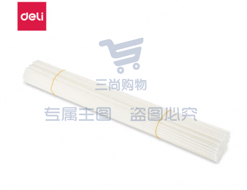 得力(deli)3847 财务装订机专用透明装订铆管Φ4.8mm*500mm 100支/盒装