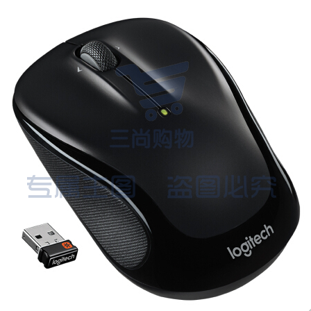 罗技(Logitech)M325s 鼠标 无线鼠标 办公鼠标 对称鼠标 优联 黑色 带无线2.4G接收器