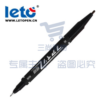 LETO乐途 Leto PM-120 小双头 记号笔勾线笔绘图笔漫画笔纸箱笔油性笔 黑色 单支价格