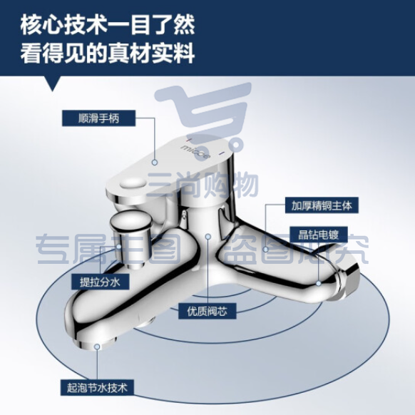 四季沐歌（MICOE） 面盆水龙头304不锈钢冷热360°旋转浴室卫生间洗手洗脸台盆龙头 C200V-1