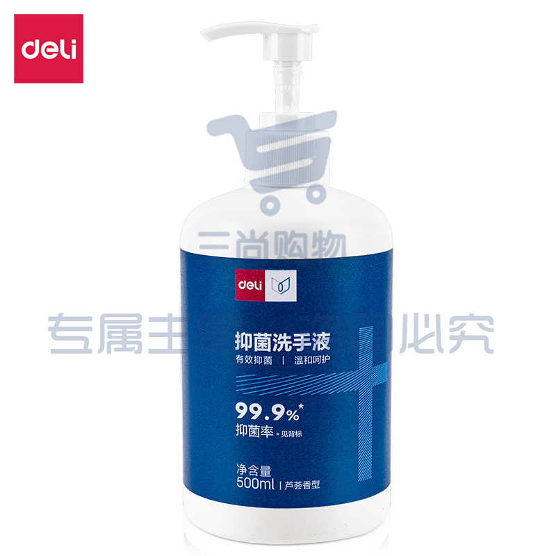 得力31018 抑菌洗手液(透明)(500ml/瓶)