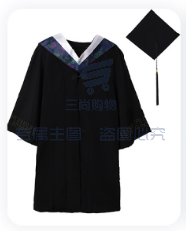 罗尔尼学士服/学位服/ 毕业照服【医科-白披肩】