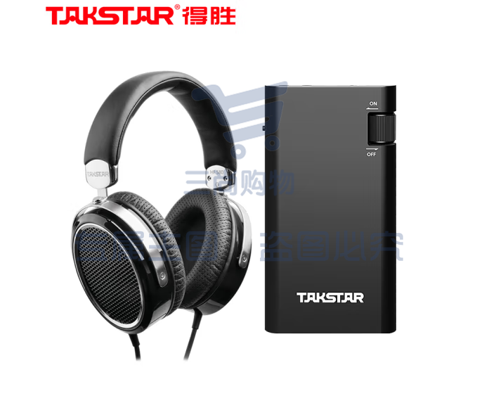 得胜（TAKSTAR）HA 101+HF 580平板振膜发烧 HiFi K歌录音头戴式耳机+便携耳机放大器耳放组合套装 