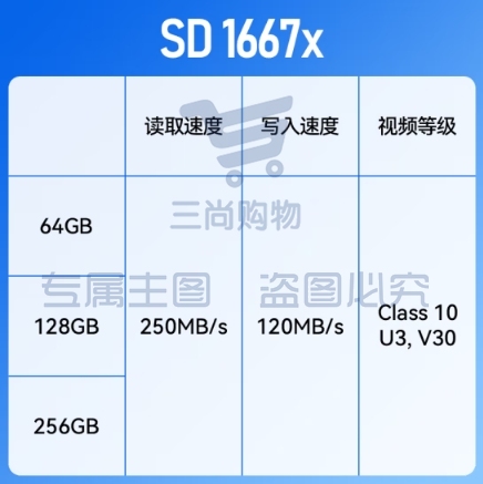 雷克沙（Lexar）v60sd卡相机内存卡高速4K单反相机存储卡 4K超清录制 1667x 读250MB/s 256GB