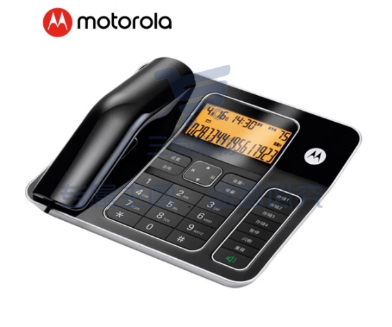 摩托罗拉(Motorola)电话机座机固定电话 办公家用 5米远距离免提 大屏幕 大按键 钢琴烤漆 CT340C(黑色)