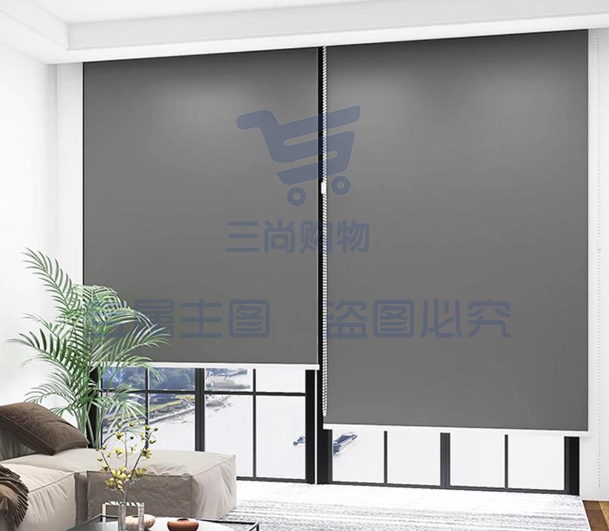 定制卷帘 窗帘 全遮光隔热防晒办公室阳台卧室加厚防水遮阳升降帘 慕唐