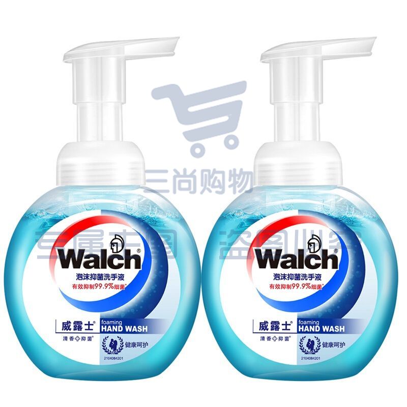 威露士(Walch) 泡沫抑菌洗手液 225ml+225ml 两瓶装 健康呵护