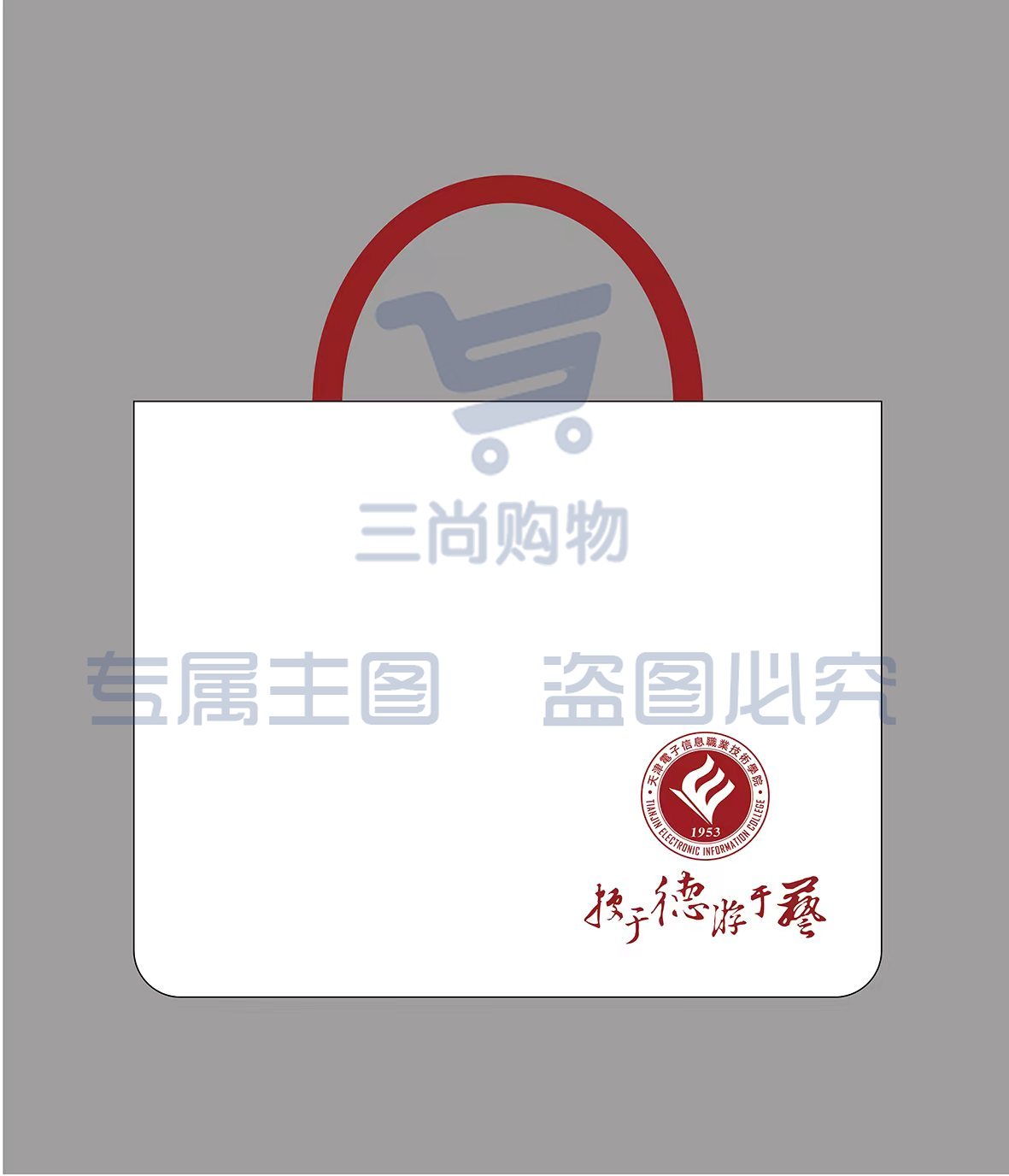 定制手提袋300*400mm底100mm加厚白色帆布