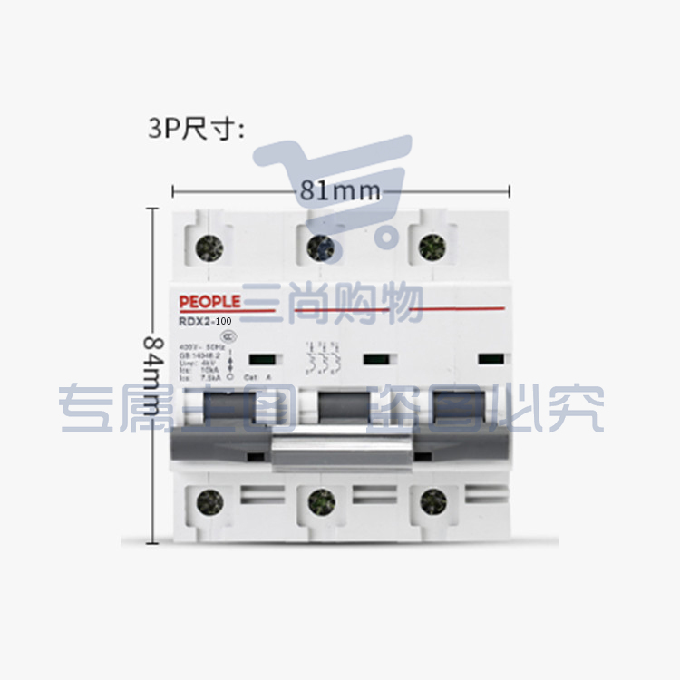 人民电器 RDX2 3P/80A 大功率断路器