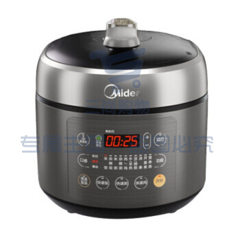 美的(Midea)电压力锅  MY-SS5053P 银色简单操作 双胆多功能压力煲5L智能24小时预约