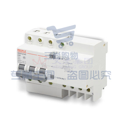 人民电器 DZ47LE-3P10A 4L 漏电保护器