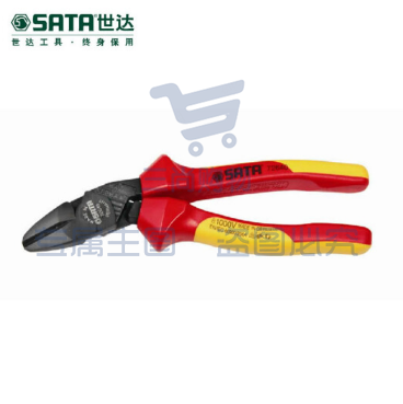 世达（SATA）G系列省力型VDE绝缘耐压斜嘴钳7"货号 72640