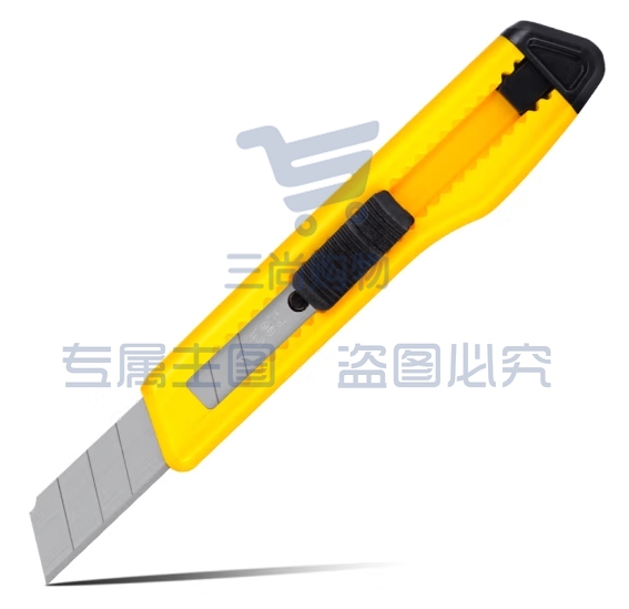 得力18mm大号美工刀2001 黄色 单把装 壁纸刀