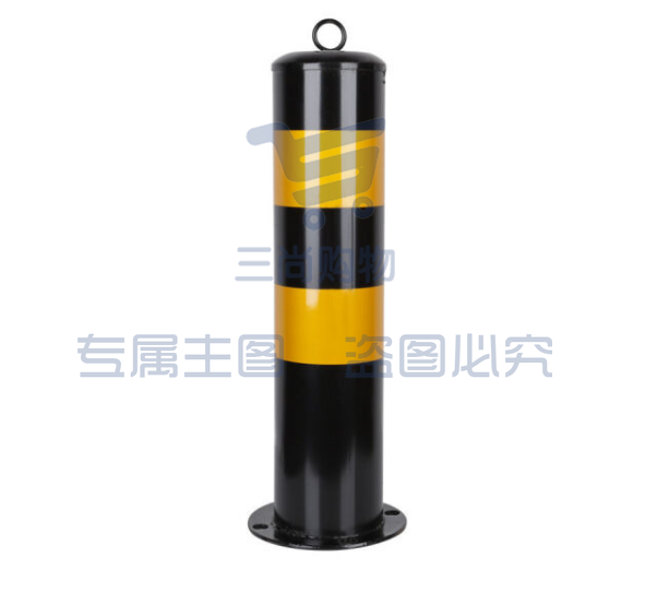 【加厚75cm红白带环】钢管警示柱防撞柱道路防护铁立柱固定路桩分道隔离墩地桩路障