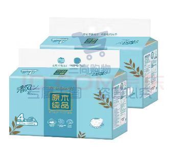 清风原木纯品抽纸 3层100抽/包  3包/提