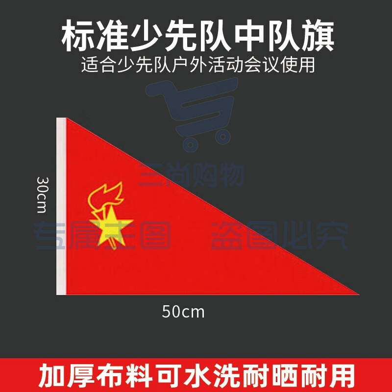 中国少先队旗 少年先锋队队旗 标准款纳米防水 大队旗 大队旗 50*30cm-cpy2615-cpy3587