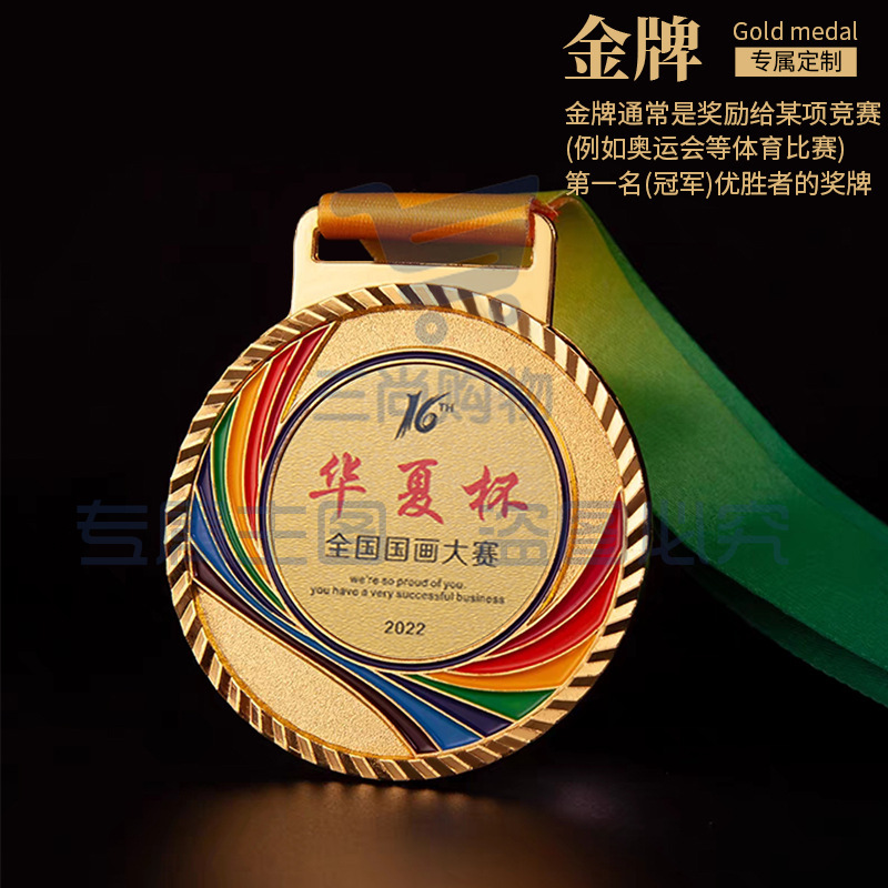纪念奖牌活动比赛创意礼品纪念勋章高档奖牌金银铜牌批发金箔定