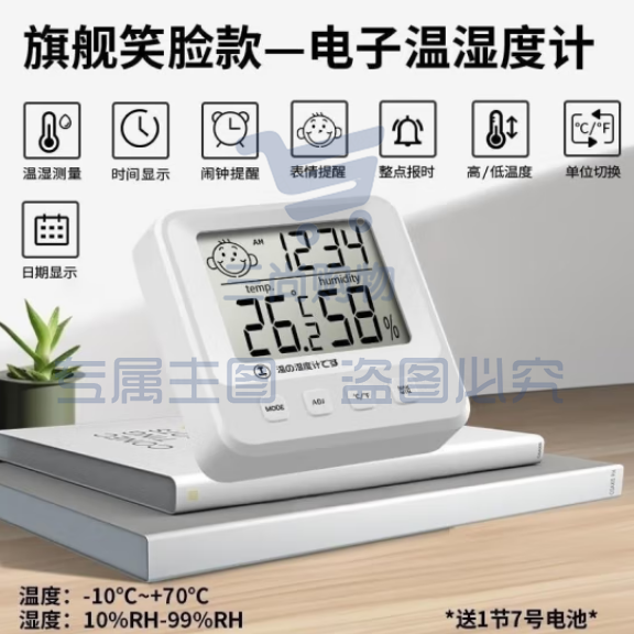 绿林(GREENER)电子温湿度计 精准高精度干湿温度计044082