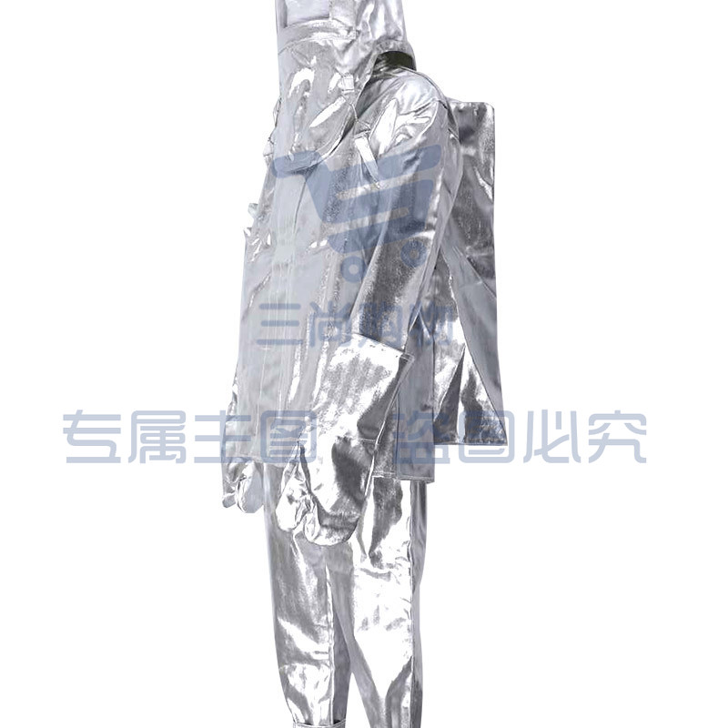 君御铝箔隔热服连体分体阻燃耐高温1000度阻燃服防烫防辐射炼钢服-C3012连体带背囊