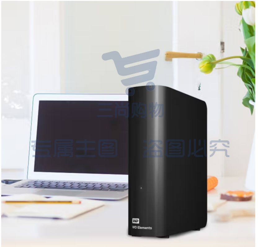 西部数据(WD) 元素移动硬盘Elements Desktop 桌面存储3.5英寸大容量台式存储设备 【桌面存储】数据仓库 20TB