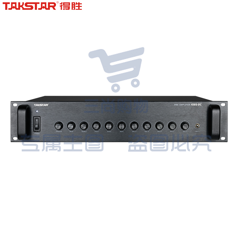 得胜(TAKSTAR)EBS-2C (2023款)前置放大器  公共广播功放前置放大器  十路输入通道音频集线器