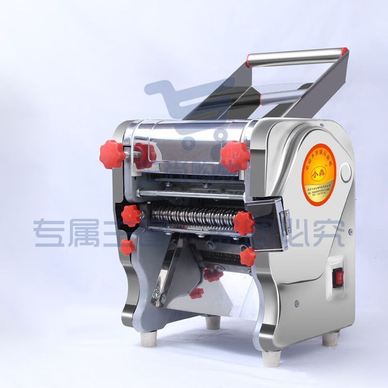 白水王 家用压面机不锈钢电动小型面条机多功能商用饺子混沌全自动 尊贵不锈钢240型750瓦纯铜电机(不锈钢面刀)