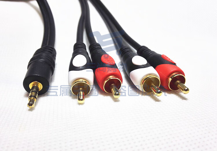 转4RCA电脑连两组音箱 音频线3.5转莲花一分四电脑音响线 8米