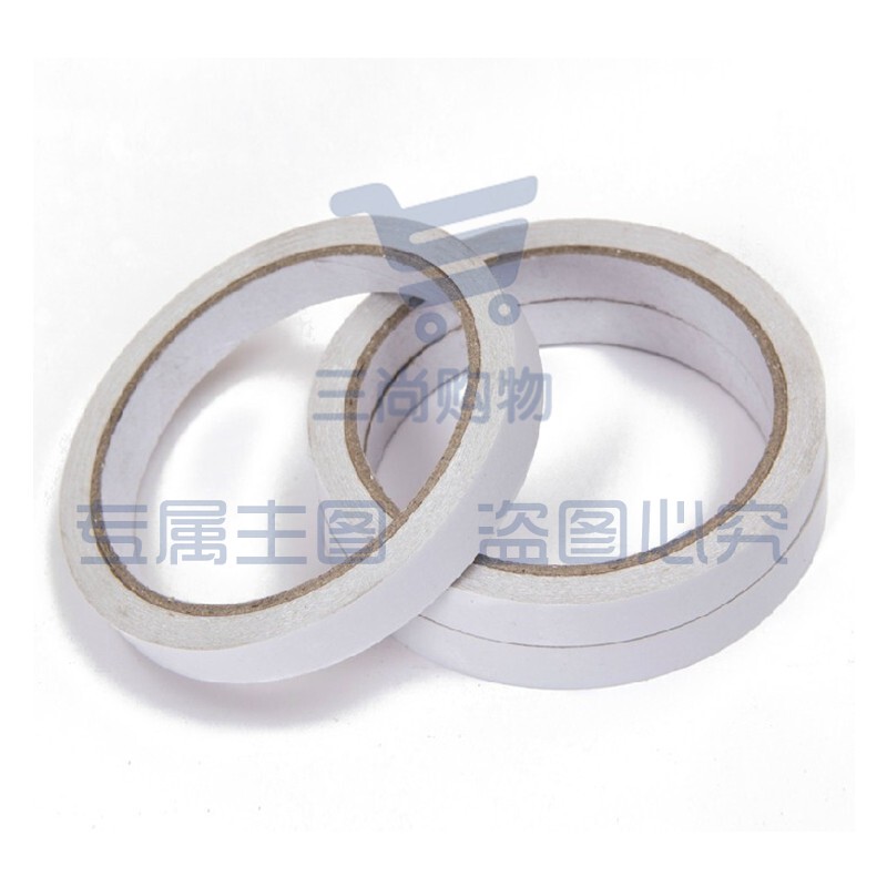 双面胶带棉纸学生用手工纸胶带易撕手账两面胶布办公用品 1卷 15mm*12m