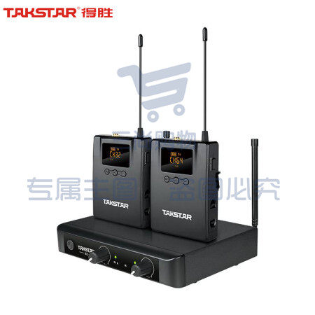 得胜(TAKSTAR)X3PP UHF无线麦克风一拖二 舞台演出直播K歌演讲领夹式头戴麦克风 黑色