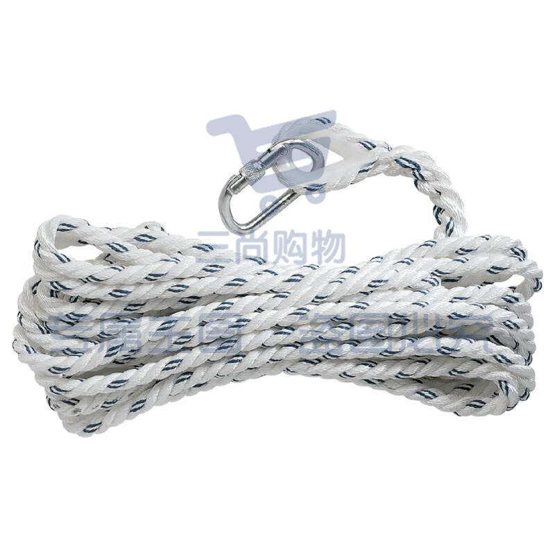代尔塔 安全绳,聚酰胺,长度30m,绳径14mm 503319-白色