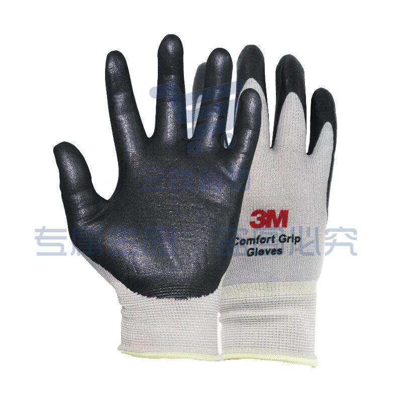 3M 舒适型防滑耐磨手套,灰色(M-XL号可选)
