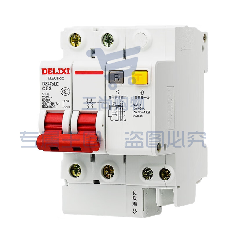 德力西 DZ47sLE 2P C 63A小型漏电断路器
