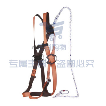 代尔塔 限位工作套装，包含1根安全带 1根1. 5m长双套头连接扁带 和两个钢制O型钩