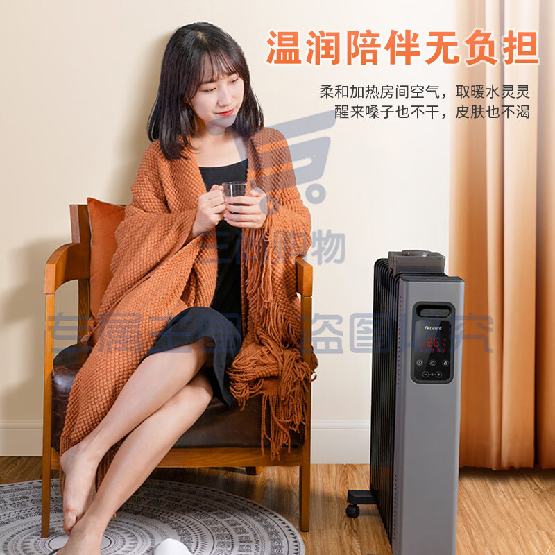 格力 NDY22-X6022B 智能WIFI控制2200W 取暖器家用13片电暖器电暖气