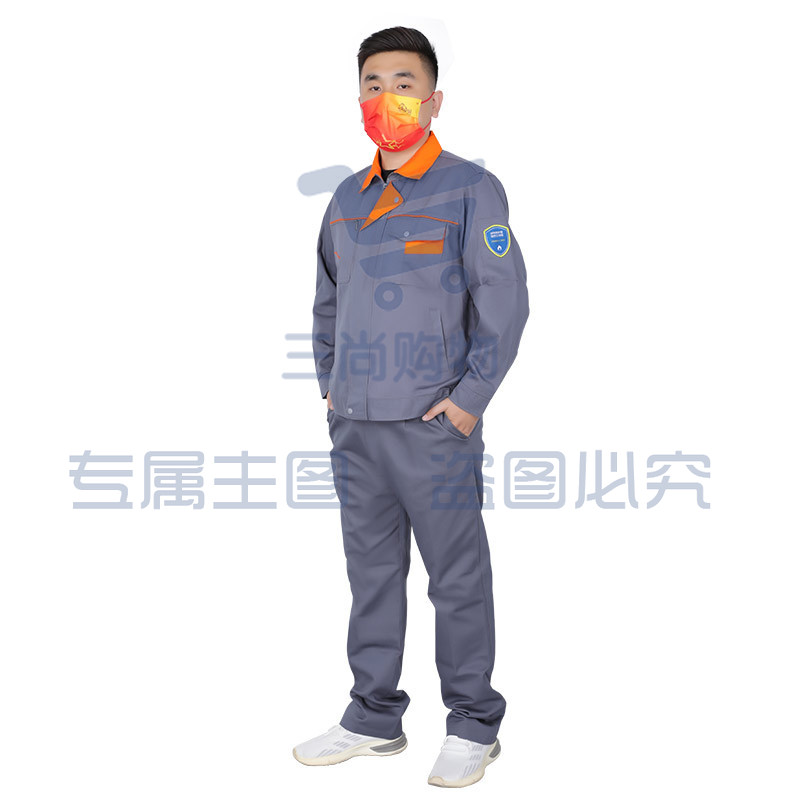 君御JY-F101纯棉阻燃工作服汽修电焊翻领耐磨制服工装批发可绣标