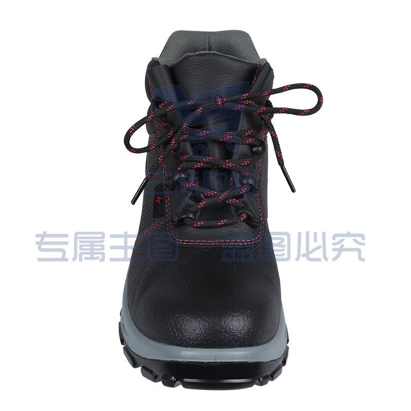 君御E7012安全鞋中帮防砸电绝缘10KV塑包头耐油防滑二层牛皮电工