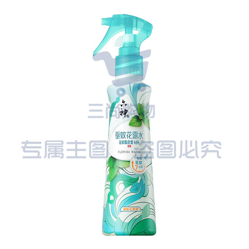 六神  驱蚊花露水清新花果香手枪泵设计188ml