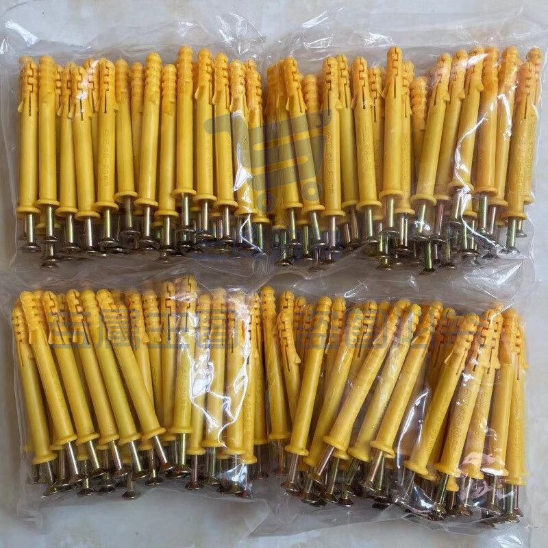 小黄鱼尼龙胀钉 6*60mm 塑料膨胀管螺栓膨胀螺丝 50套/包